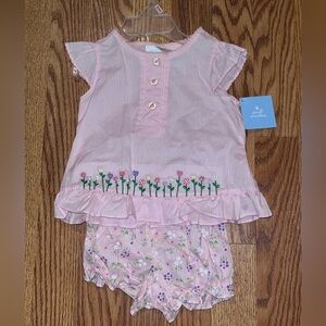 Small Wonders Pink Floral Kids Pajama Set